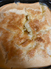 Plant-based peach cobbler