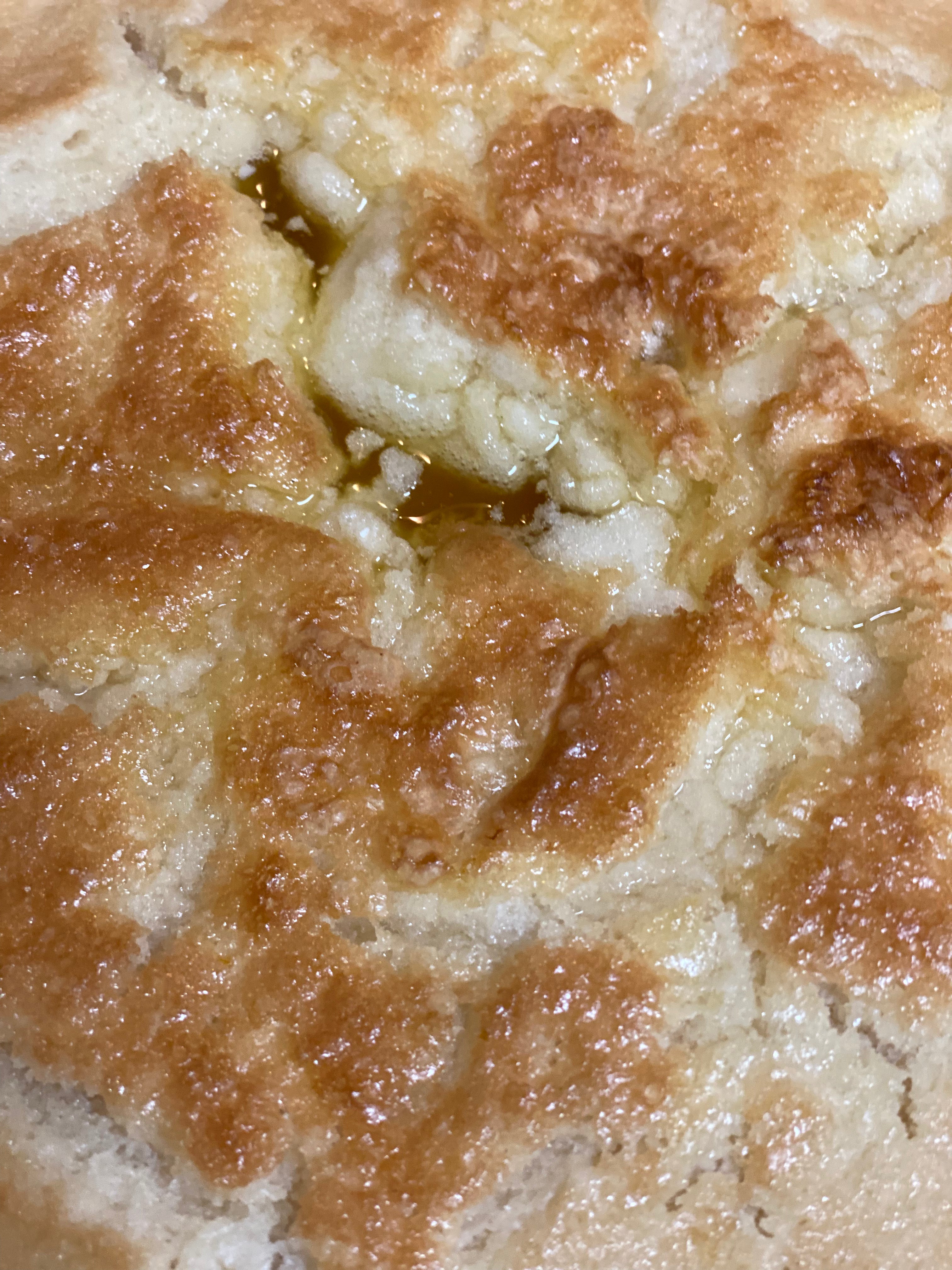 Plant-based peach cobbler